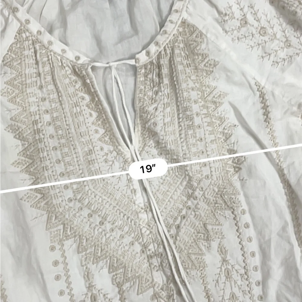 Johnny was white long sleeve embroidered cami peasant blouse - Picture 5 of 7